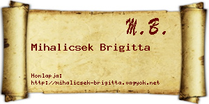 Mihalicsek Brigitta névjegykártya